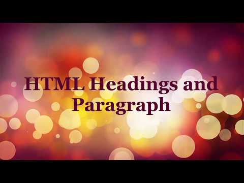 HTML Heading And Paragraph With HTML Elements