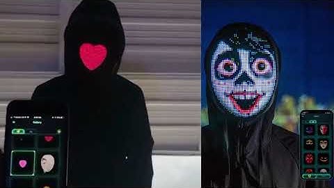 Face Transforming Led Halloween Face Cover - App Controlled - Rechargeable