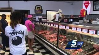 Oklahoma City meat market back in business after taking tornado damage