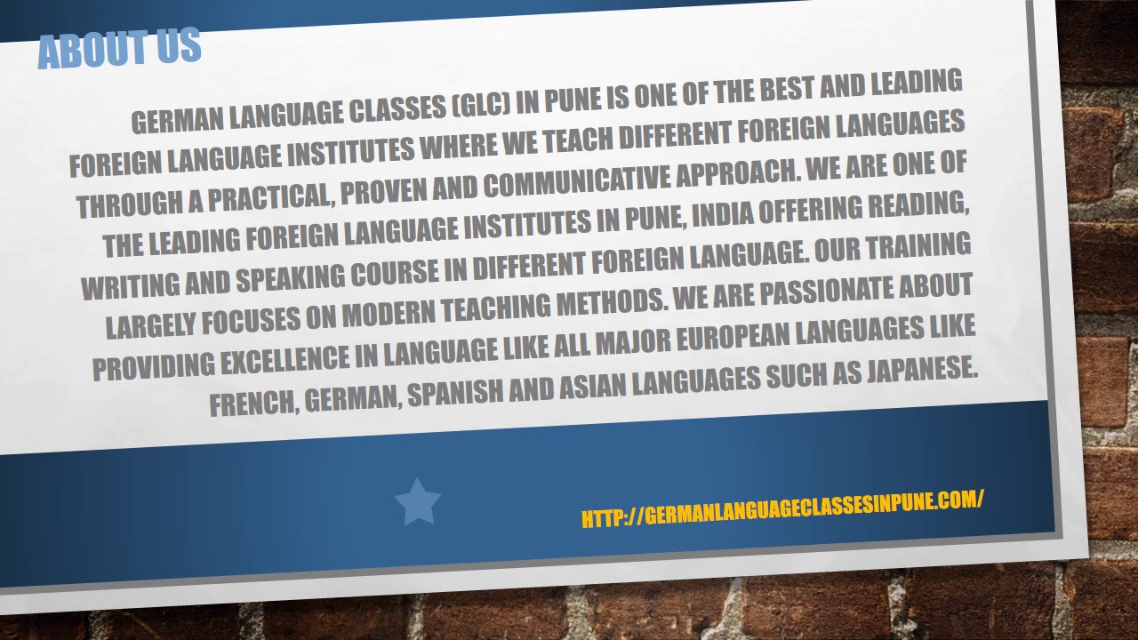 German Language Classes in Pune - YouTube
