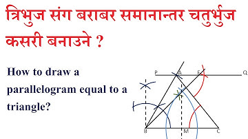 Constructing a parallelogram with equal area as a given triangle in SAS form.