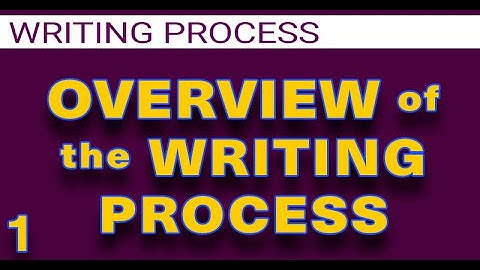 🔵 Overview of The Writing Process  |The Writing Process Basics Part 1 of 8
