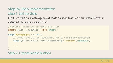 Implementing Dynamic UI Rendering in React with Radio Buttons