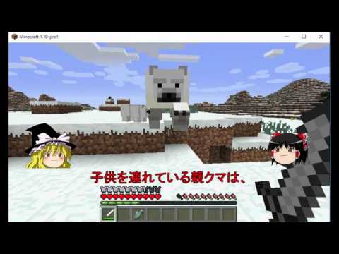 マインクラフト 1 10新要素 シロクマ ゆっくり実況 Youtube