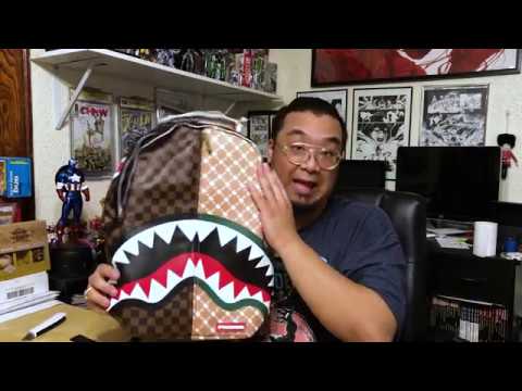 Shop Sprayground Paris Vs. Florence Shark Backpack 910B2292NSZ multi