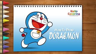 How to Draw Doraemon Coloring  for Kids. | Learn Painting colors for Kids Toddlers.