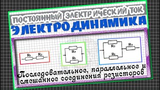 Электричество и магнетизм - Последовательное, параллельное и смешанное соединения резисторов. Задача