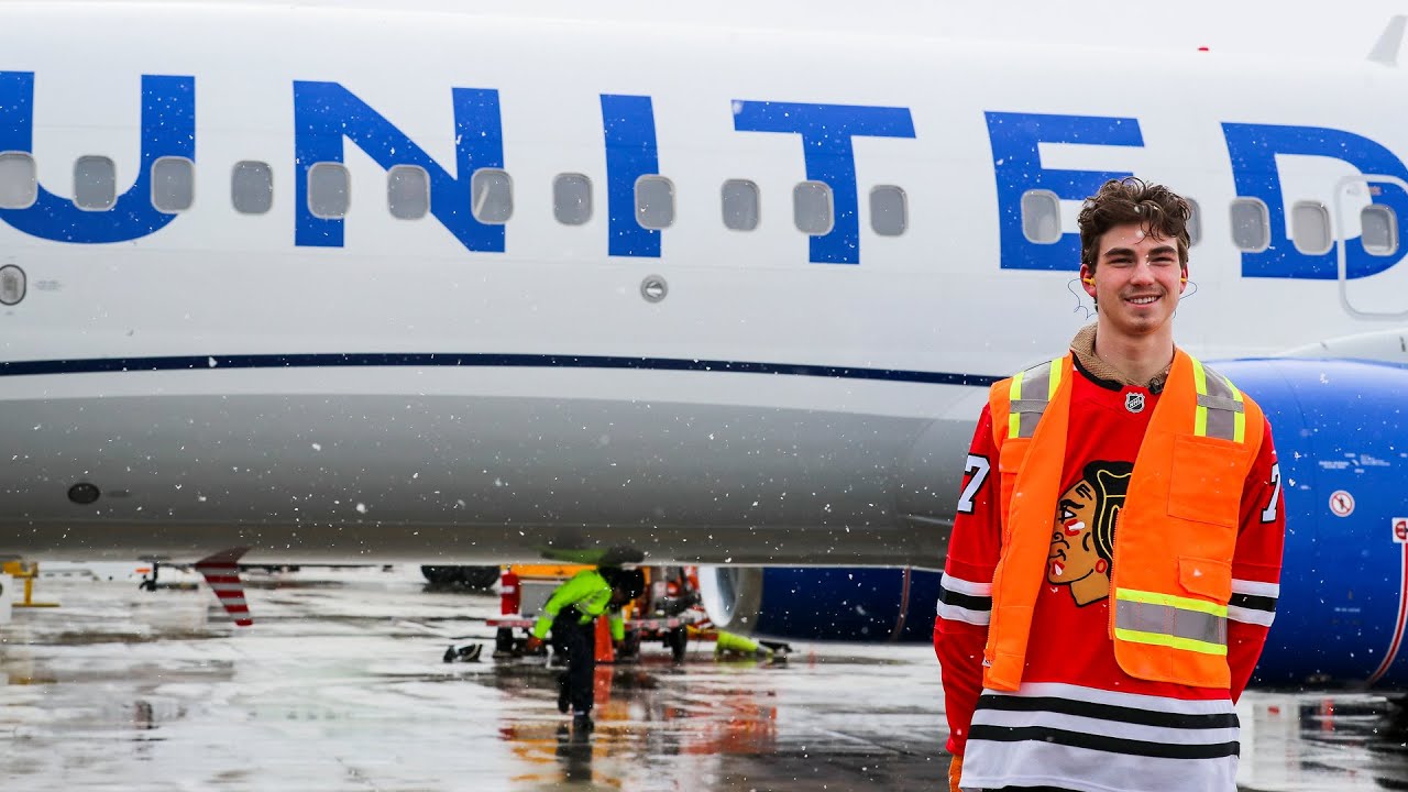 Kirby Dach Surprises United Employees Chicago Blackhawks YouTube