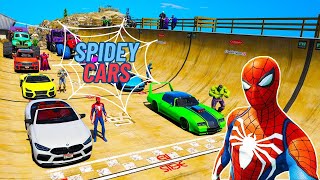 Continuation next Epic challenge jump Ramp Mount Chiliad Spiderman BMW Cars Audi Monster Truck