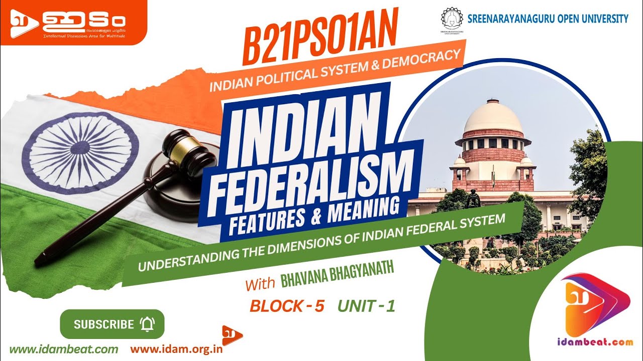 INDIAN FEDERALISM | FEATURES AND MEANING  | INDIAN POLITICAL SYSTEM | SGOU | UPSC | PSC