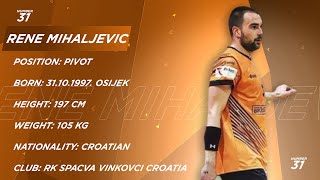 Rene Mihaljević - Pivot - HC Spačva Vinkovci Croatia - Highlights - Handball - CV - 2019/20