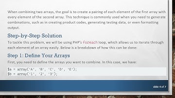 How to Combine Two Arrays in PHP for Unique Value Pairing