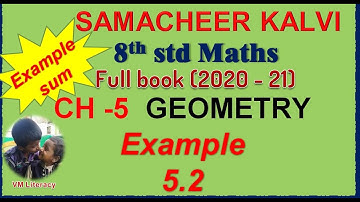 TN 8th maths full book / Geometry / Example  5.2 / SSS and SAS Congruence / samacheer kalvi 2020-21