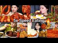 5X Speed Eating Sound BEST FOOD COMPILATION ASMR MUKBANG Satisfying Eating Sound