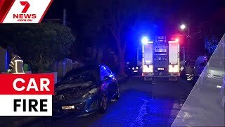 Car destroyed by fire in Marrickville | 7NEWS