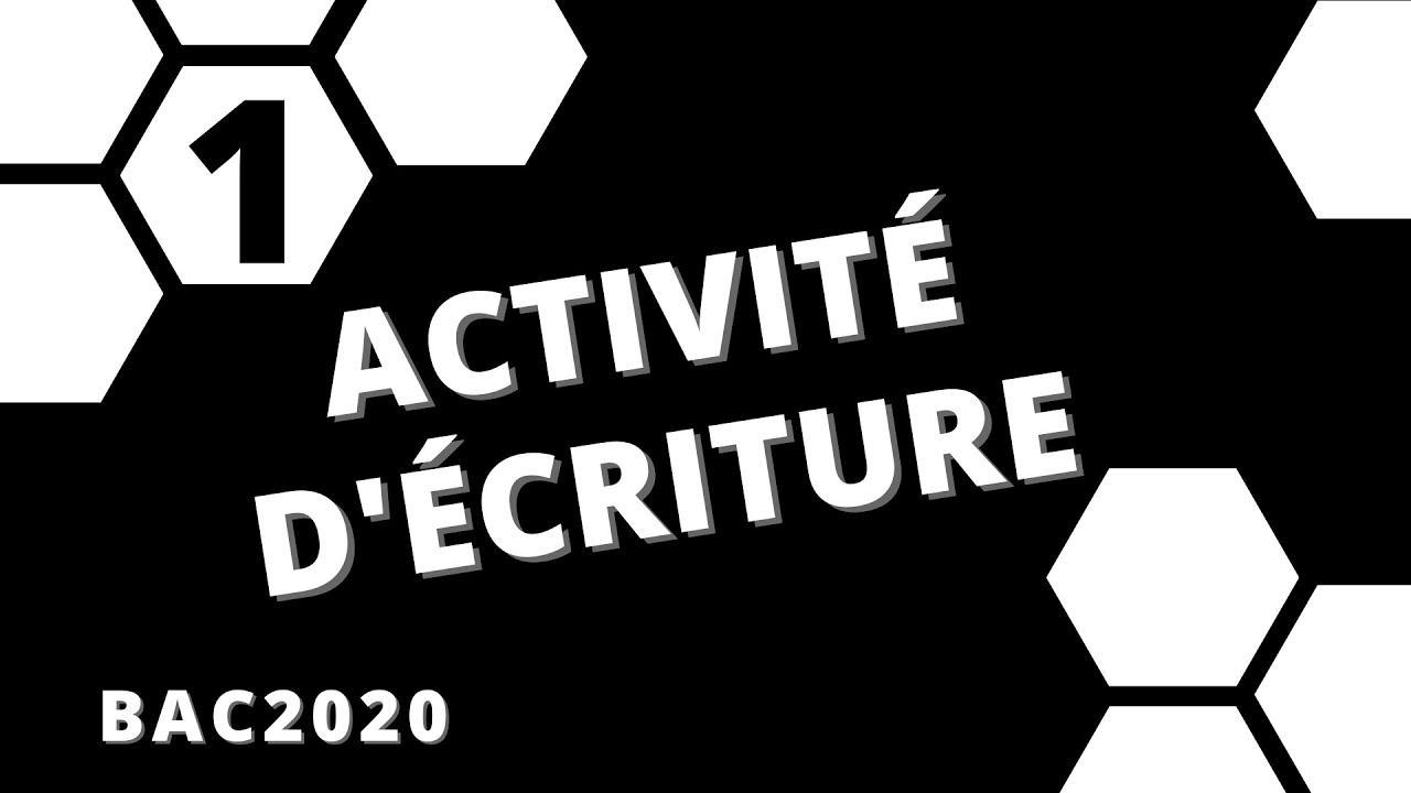 Activité D'écriture تمرين الكتابة (بكالوريا 2020)