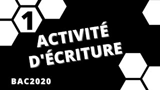 Activité Décriture تمرين الكتابة (بكالوريا 2020)