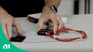 How to install the strain relief back shells on NI mioDAQ devices