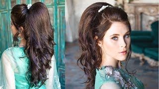 Incredible volumetric ponytail  quite simple prom hairstyle for thin long hair