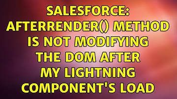 Salesforce: afterRender() method is not modifying the DOM after my Lightning component