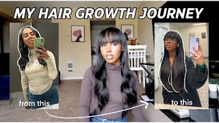 MY HAIR GROWTH JOURNEY | (from short and brittle to long and healthy)