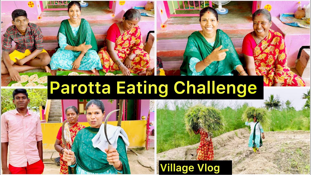 Parotta Eating Challenge | Village Lifestyle Vlog | Sangeetha Vinoth | #tamilvlog