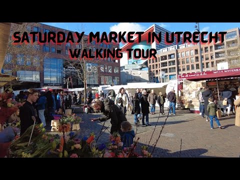 Utrecht City Center Saturday Market Walking Tour [4K] | Utrecht Back to Normal | Vredenburg Market