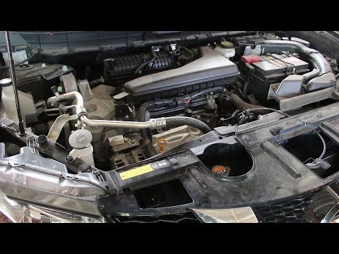 Замена масла и фильтров в двигателе на Ниссан Х трейл T32  Nissan X TRAIL 2,5  2017 года