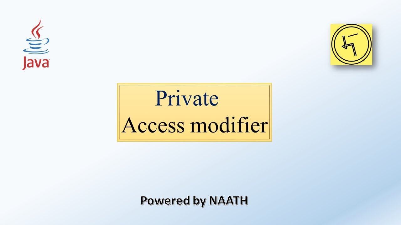 what is private access modifier in java language - YouTube