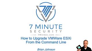 How to upgrade VMWare ESXi from the command line offline