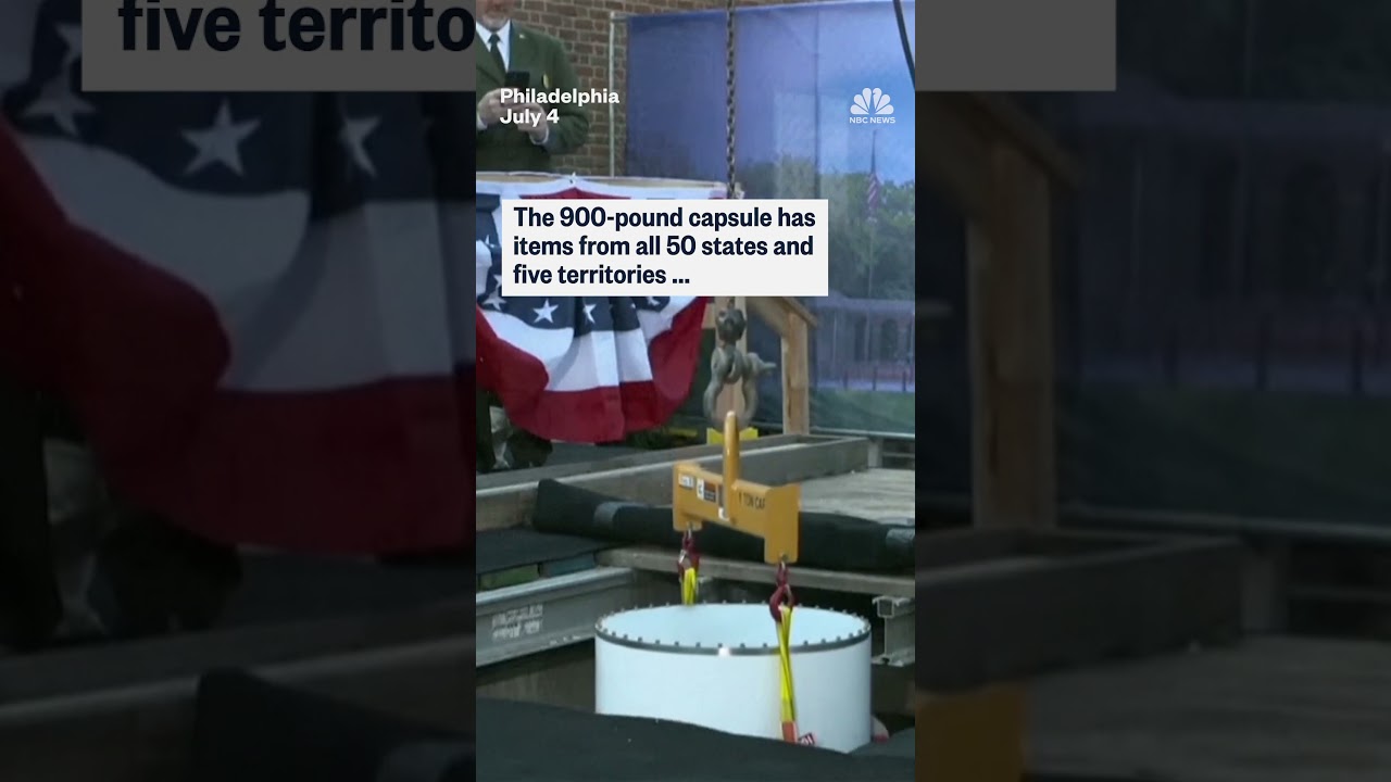 America 250 time capsule is lowered into its resting spot for the next 250 years America 250 time capsule is lowered into its resting spot for the next 250 years