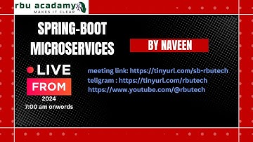 new batch on spring boot microservices by Naveen from june 10 2024