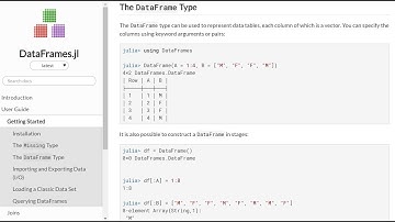 Intro to Julia DataFrames
