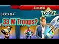 I Spent 1 Million Gems on Troops 😱 33 Million Army Now! Creator Turf Strategy | Lords Mobile