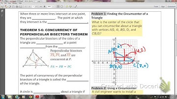 MATHIS GEOM Lesson 5-3 Bisectors in Triangles
