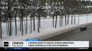 I-80 reopens with chain controls lifted