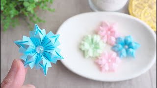 ง่ายมาก! สร้างดอกไม้ที่สวยงามเหมือนหิมะด้วยกระดาษ / แนวทาง