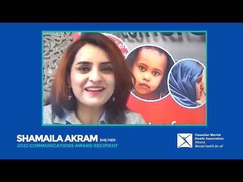 Communications Award 2022 Shamaila Akram CMHA Alberta Division
