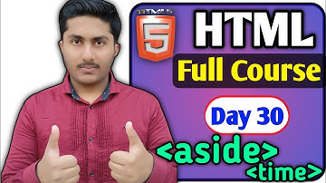 Aside tag and time tag In HTML 5 Tutorial In Hindi | aside and time tag use in Html