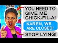 r/Entitledparents Karen MOTHER Demands Chick-fil-A, I CALL THE COPS!