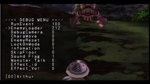 Dark Cloud 2 Debug Menu