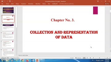 Collection and Representation of Data Part I