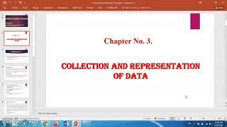 Collection and Representation of Data Part I