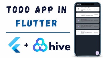 How To Make ToDo List App In Flutter with Hive Local Storage