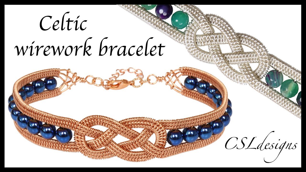 Ivory Celtic Style Handmade Wire Bracelet