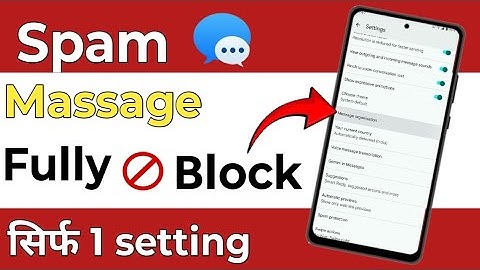 Spam  Message Kaise Band Kare| how to block spam messages in mobile