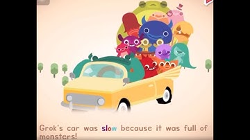 Endless Learning Academy - Lesson 17 - Word vocabulary + sentences - Green roller coaster