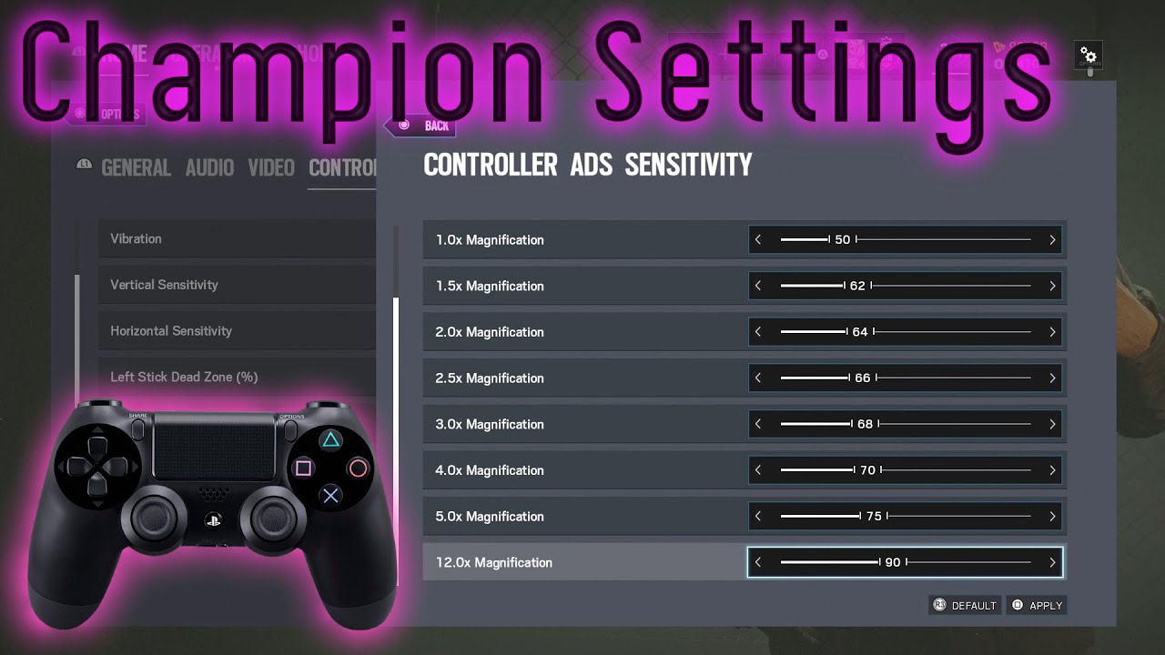 Mechanics Mere end noget andet udslettelse NEW* Champion Controller Settings/Sensitivity: PS4 Ranked Highlights -  Rainbow Six Siege Console - YouTube