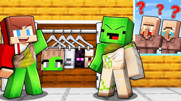 JJ and Mikey Can Shapeshift Into ANYONE To Rob Villagers in Minecraft (Maizen)