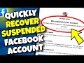 Facebook Account Suspended Recovery 2025 (No Reason) - Facebook Disabled Innocent Accounts